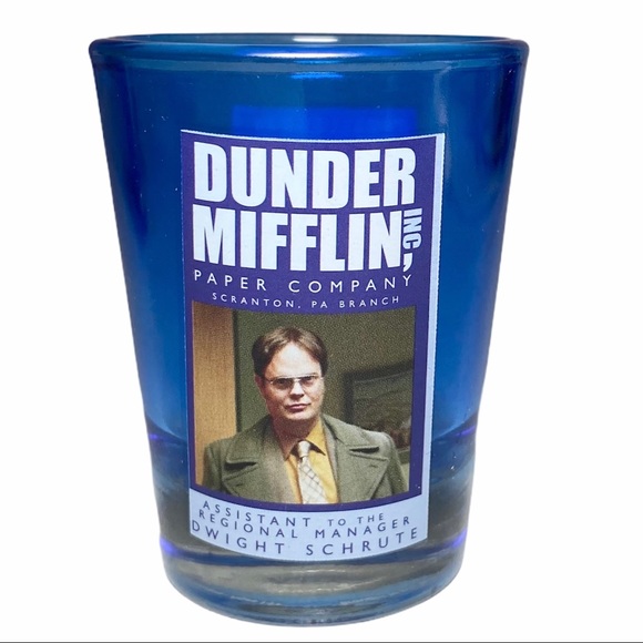 The Office Employees Blue Mini Glass Set of 4 - Picture 5 of 12